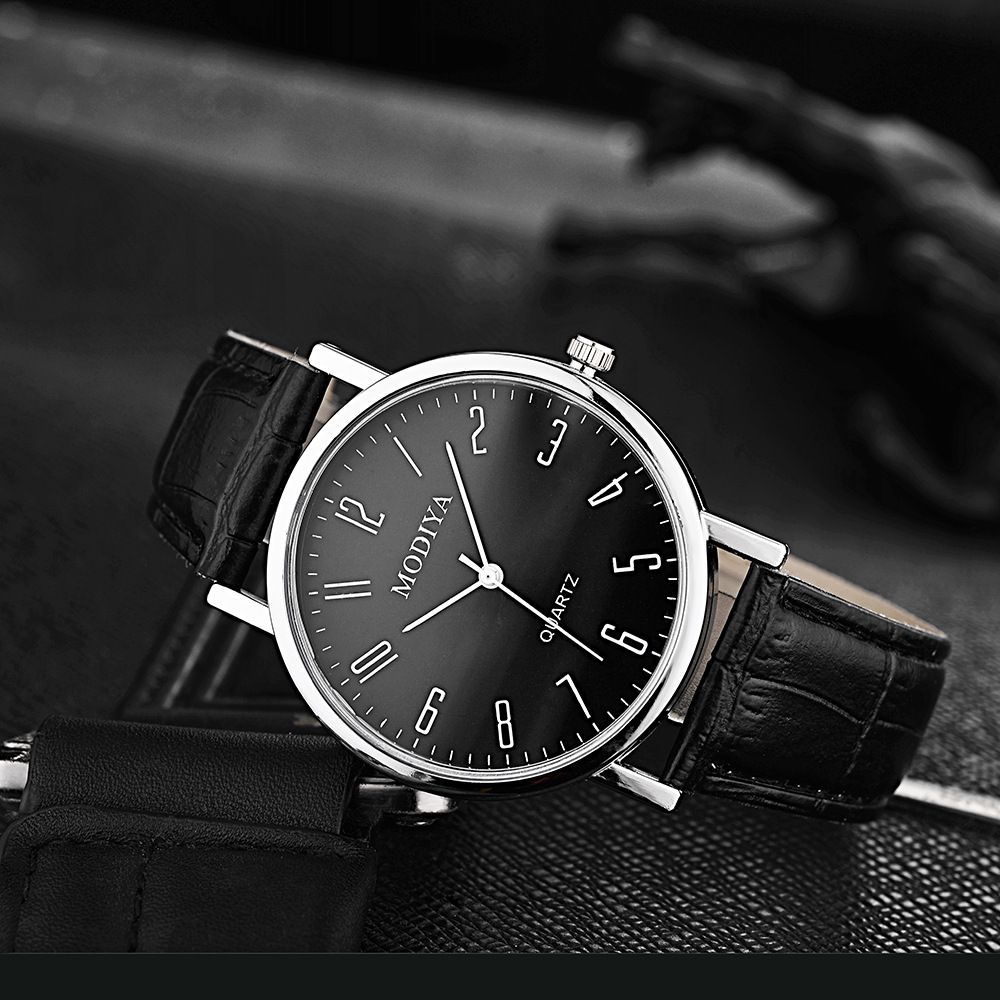 2024 New Fashion Watch Men's Quartz Watch Business Minimalist Men's Watch PU Belt Watch Fashionable Casual Personalized Wristwatch