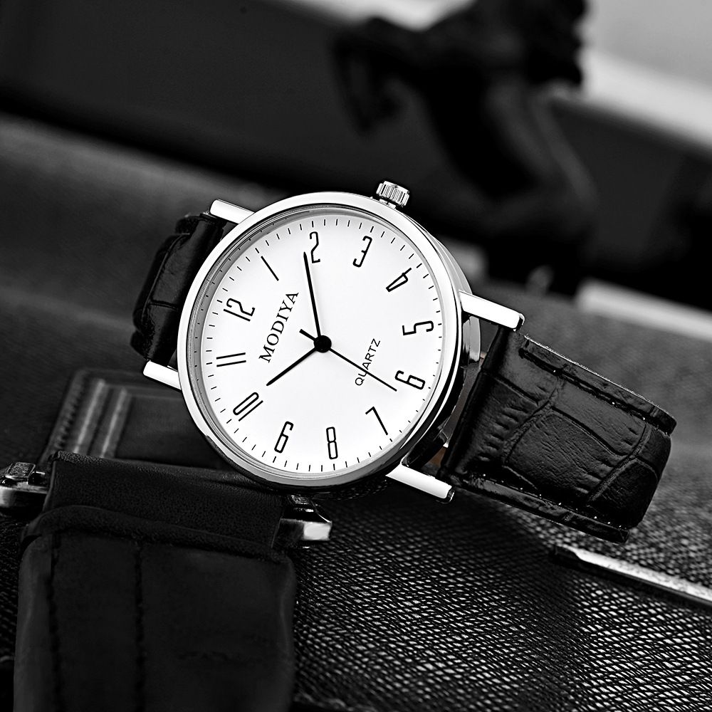 2024 New Fashion Watch Men's Quartz Watch Business Minimalist Men's Watch PU Belt Watch Fashionable Casual Personalized Wristwatch