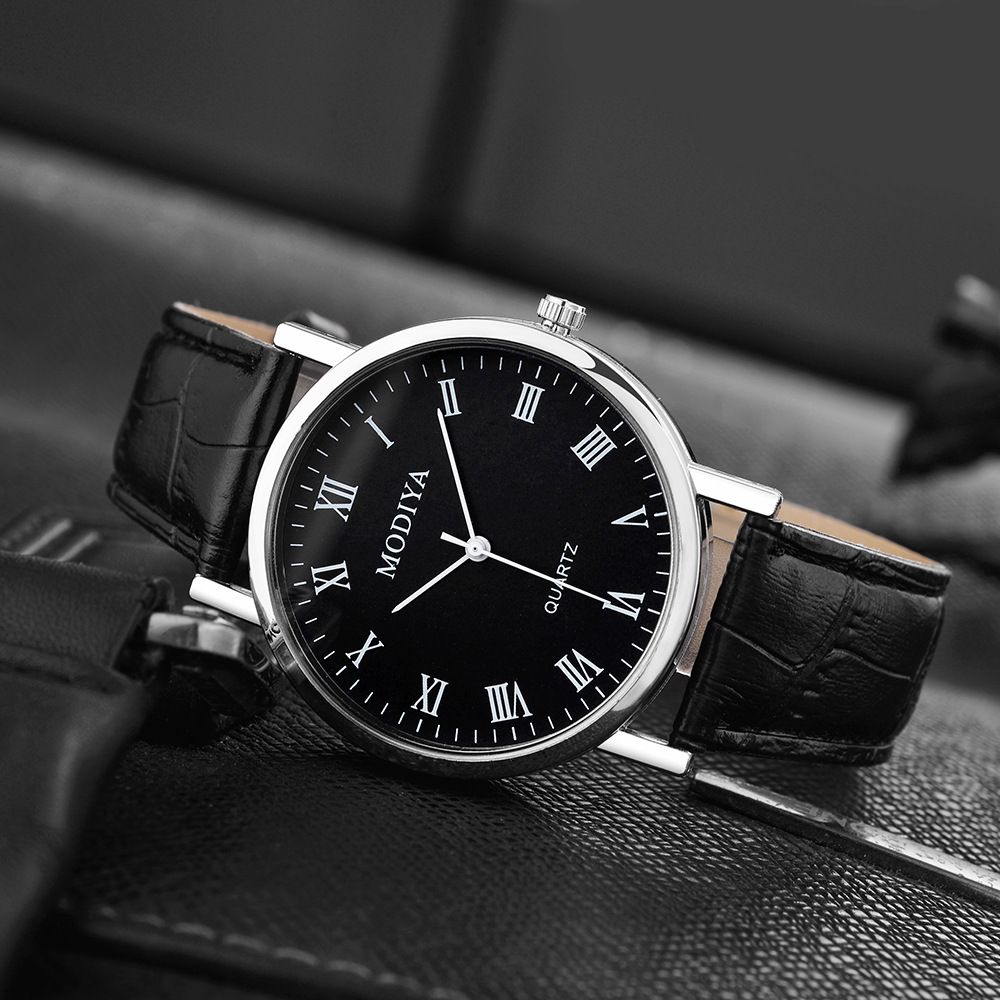 2024 New Fashion Watch Men's Quartz Watch Business Minimalist Men's Watch PU Belt Watch Fashionable Casual Personalized Wristwatch