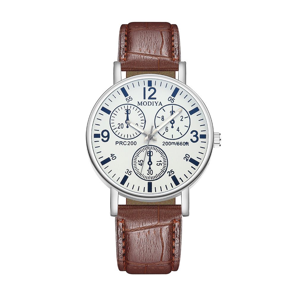 2024 New Fashion Watch Men's Quartz Watch Business Minimalist Men's Watch PU Belt Watch Fashionable Casual Personalized Wristwatch