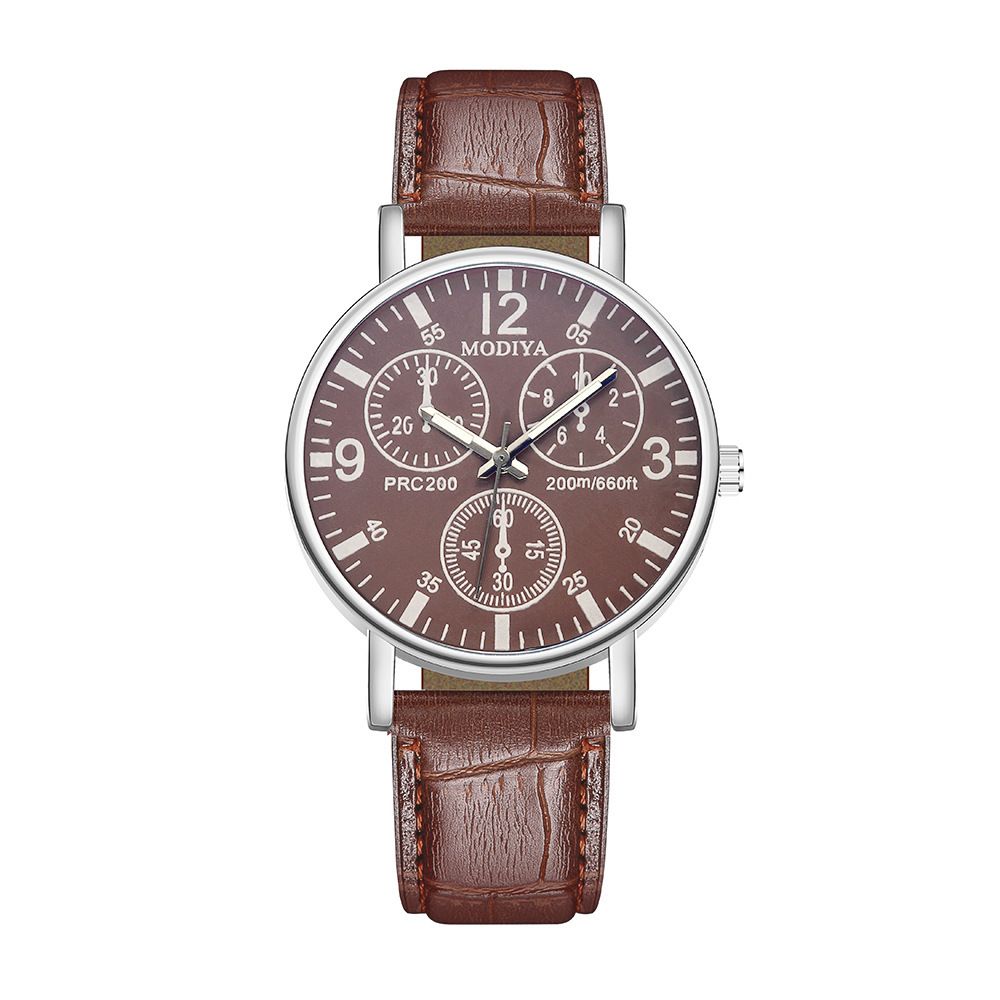 2024 New Fashion Watch Men's Quartz Watch Business Minimalist Men's Watch PU Belt Watch Fashionable Casual Personalized Wristwatch