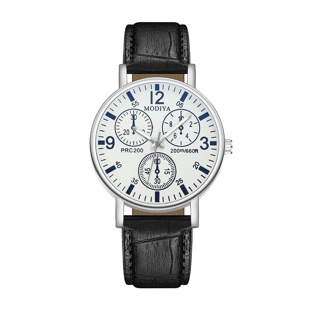 2024 New Fashion Watch Men's Quartz Watch Business Minimalist Men's Watch PU Belt Watch Fashionable Casual Personalized Wristwatch