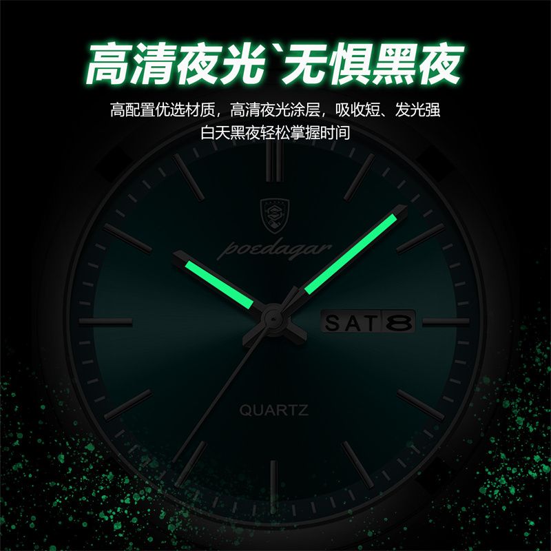 The Swiss Brand High Quality New Fashion Upscale Luxury Men's Watch Ultra-thin Luminous Waterproof Quartz Wrist Watch Stainless Steel Dual Calendar  Casual Men Watches