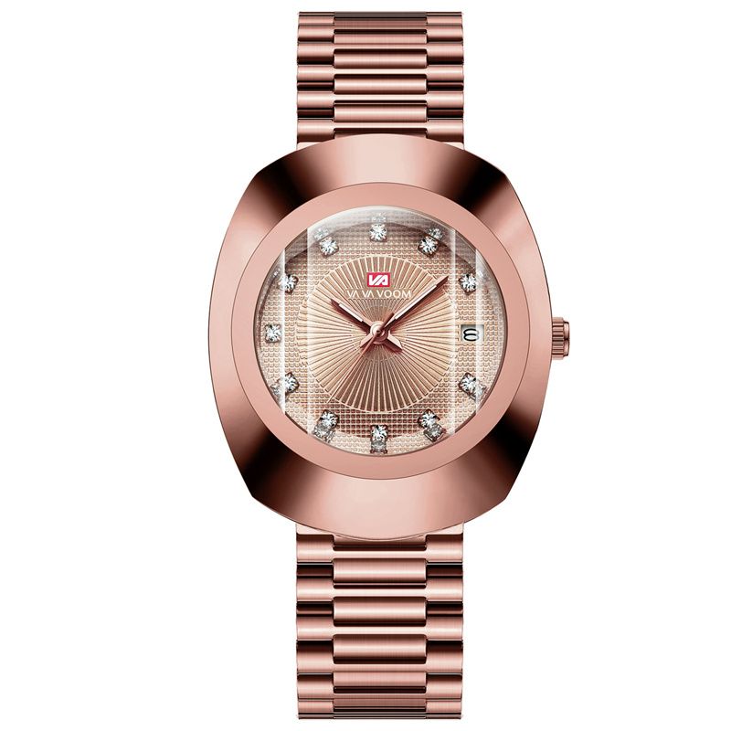 New Fashion High Grade Couple Watch Luxury Gold Stainless Steel Strap 30M Waterproof Diamond Cut Mirror High-end Quartz Men's Watch Exquisite  Casual Women's Wrist Watch