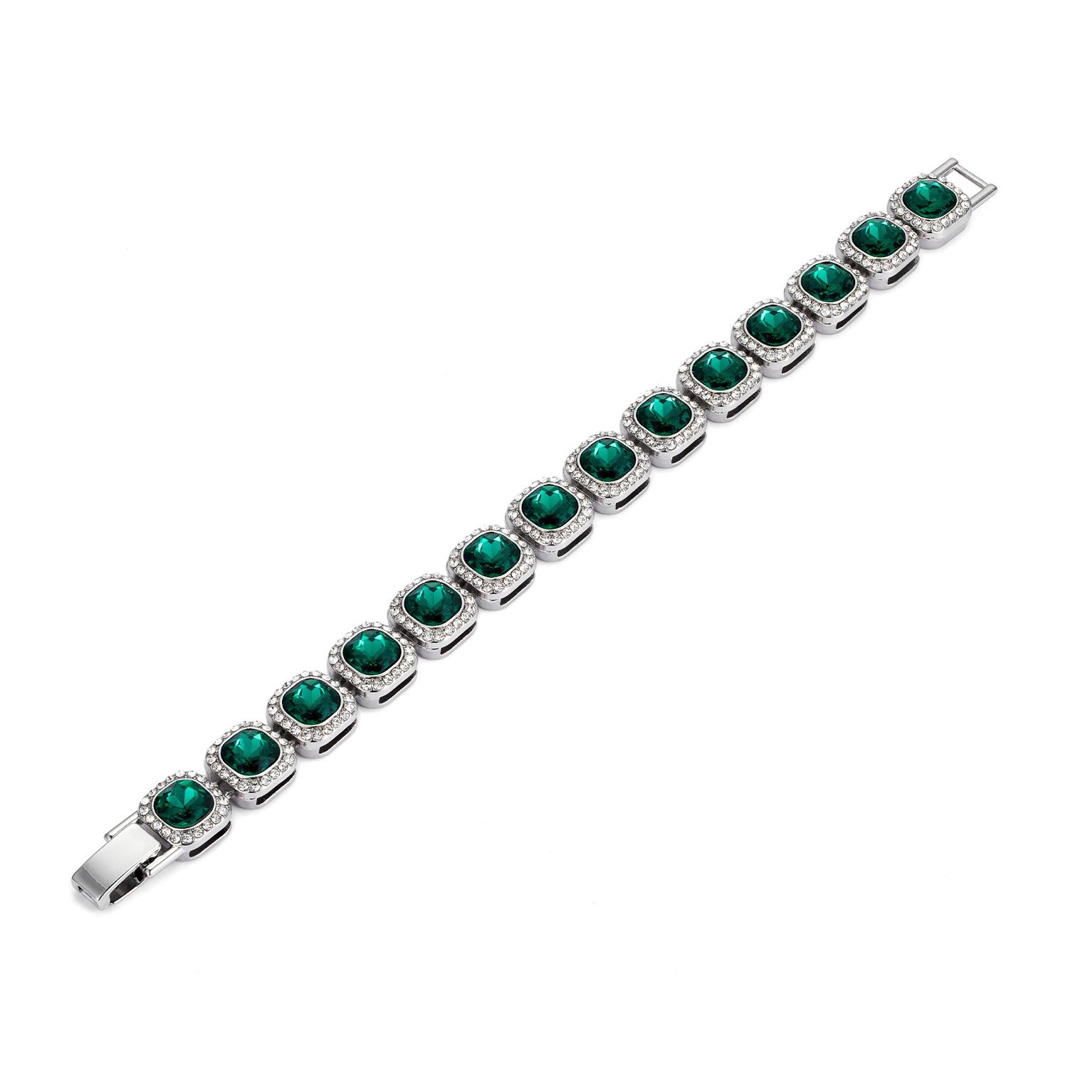 2pcs/set Women's Jewelry Watch Set Square Full Diamond LED Touch Screen Electronic Watches Large Rhinestone Bracelet Hip Hop Fashion Accessories