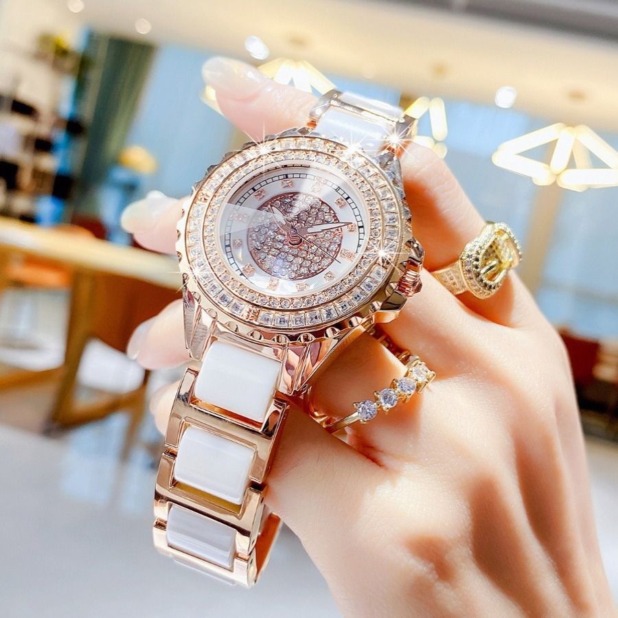 New High-end Fashion Temperament Simple Women's Watches Calendar Steel Band Waterproof Quartz Wrist Watch Ladies Business Casual Versatile Accessories