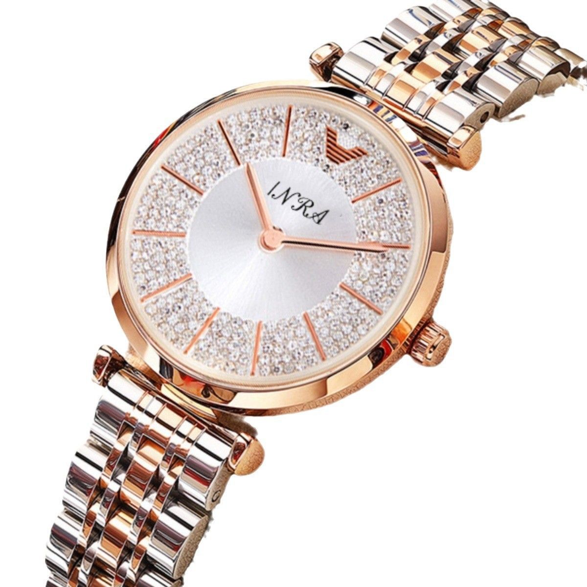 New High-end Fashion Temperament Simple Women's Watches Calendar Steel Band Waterproof Quartz Wrist Watch Ladies Business Casual Versatile Accessories