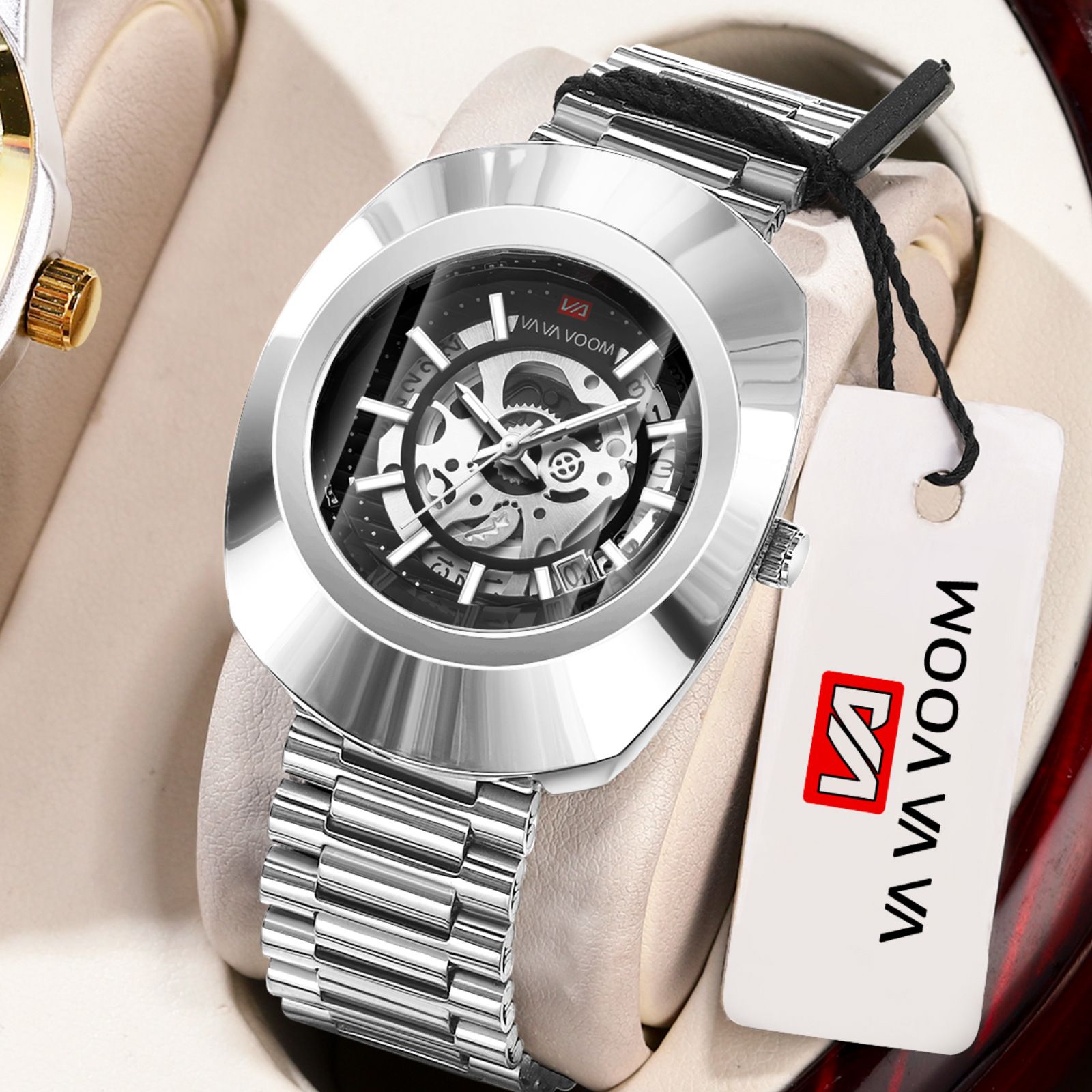 New Fashion High Grade Couple Watch Luxury Gold Stainless Steel Strap 30M Waterproof Diamond Cut Mirror High-end Quartz Men's Watch Exquisite  Casual Women's Wrist Watch