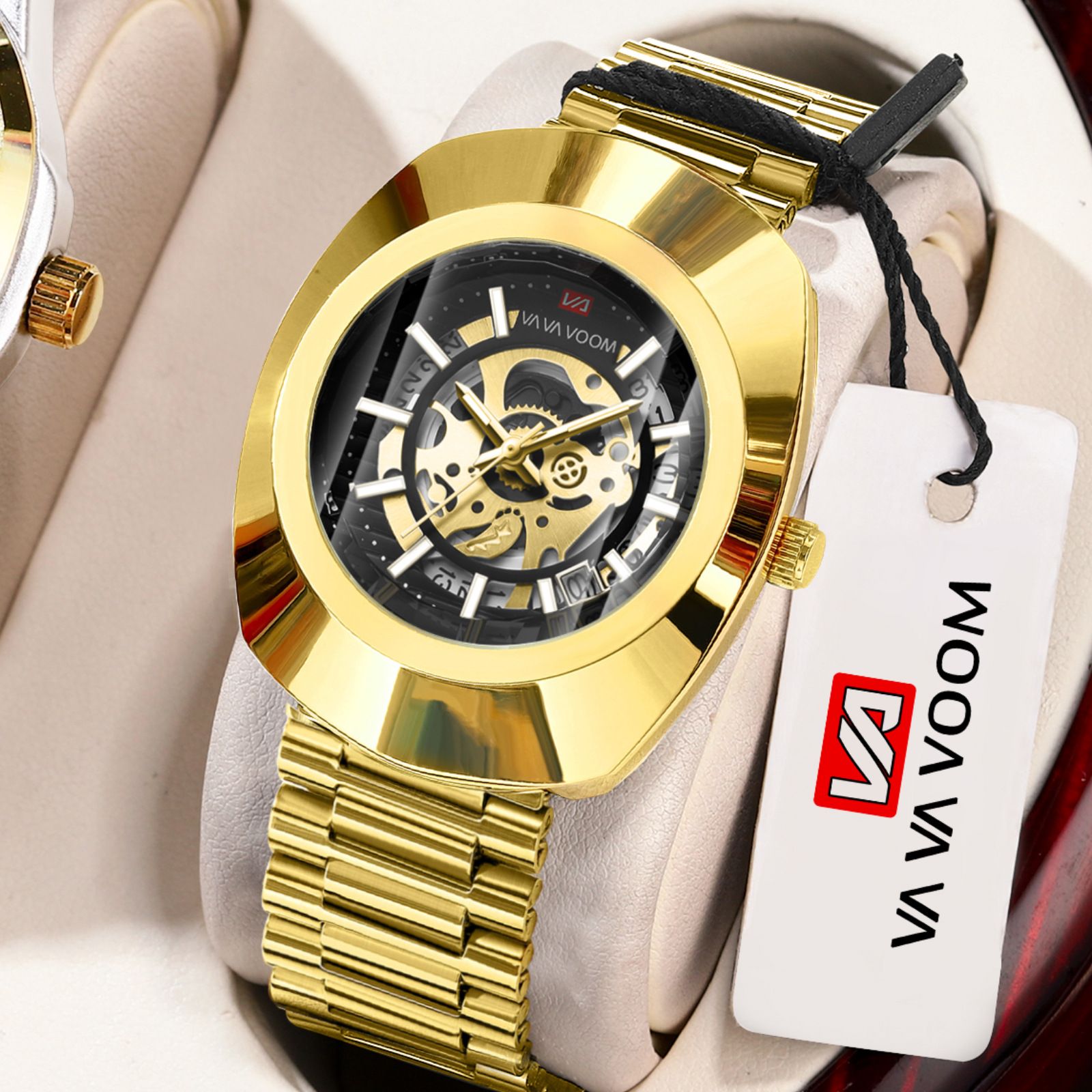New Fashion High Grade Couple Watch Luxury Gold Stainless Steel Strap 30M Waterproof Diamond Cut Mirror High-end Quartz Men's Watch Exquisite  Casual Women's Wrist Watch