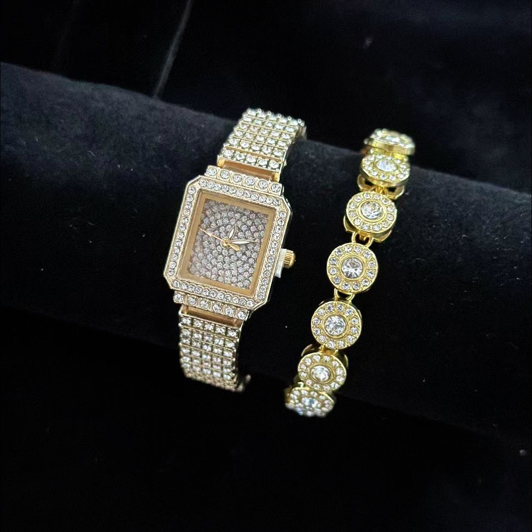 Small and fresh quartz watch ladies watch bracelet set gift box students simple Joker trend jewelry wrist watch