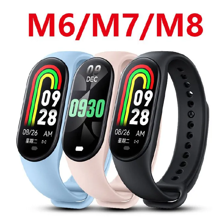 M8 Smart Band Men Sport Watch Health Heart Rate Fitness Tracker Pedometer Women Wristband Bracelet