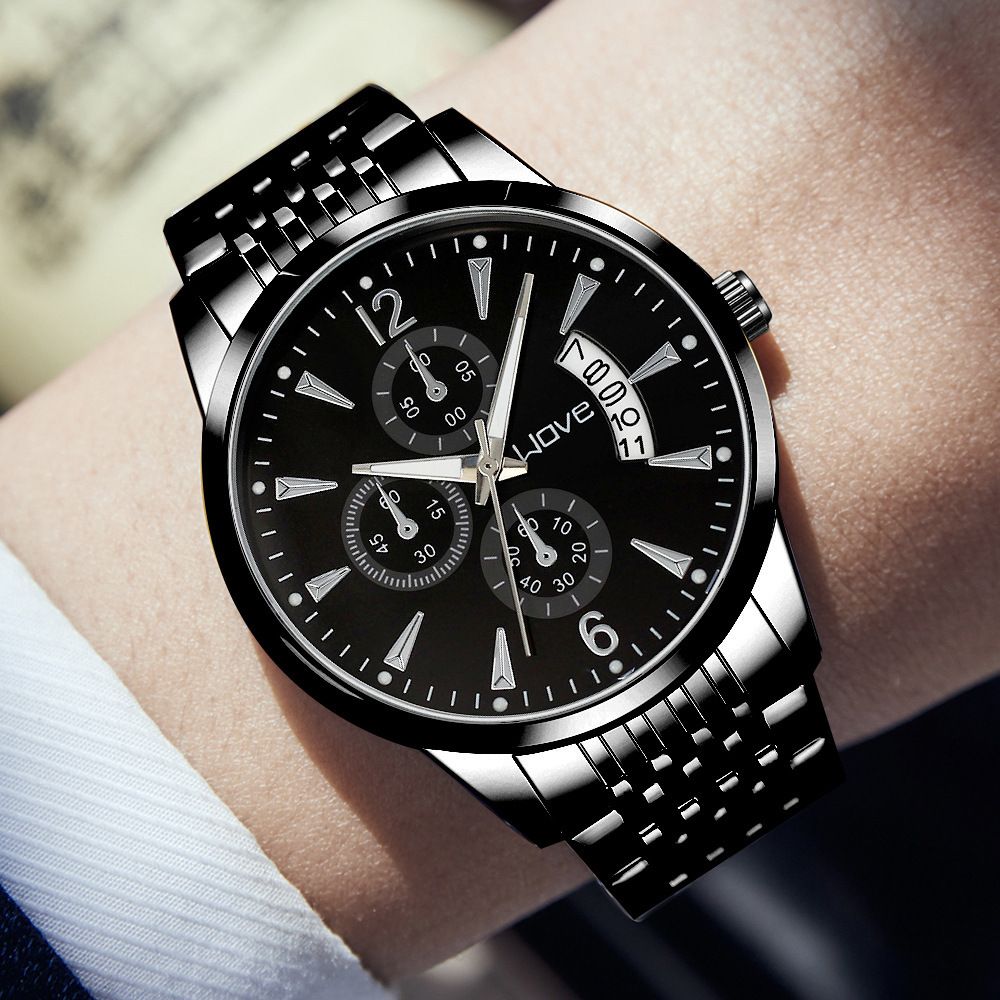 Luxury Fashion Mens Watches Gold Stainless Steel Waterproof Quartz Watch for Male Luminous Chronograph Date Original Watch