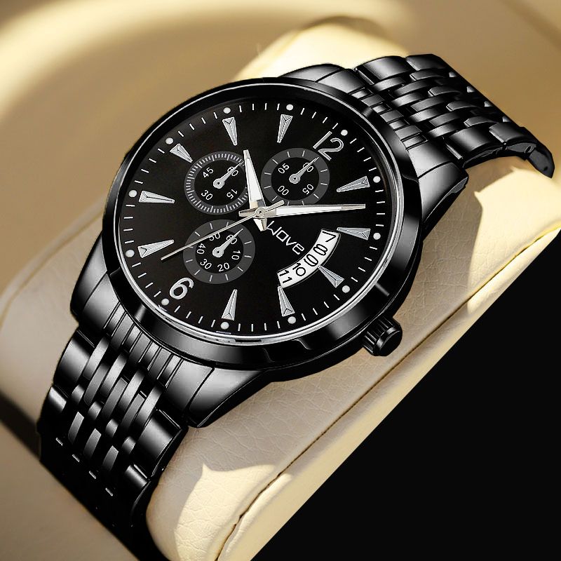 Luxury Fashion Mens Watches Gold Stainless Steel Waterproof Quartz Watch for Male Luminous Chronograph Date Original Watch