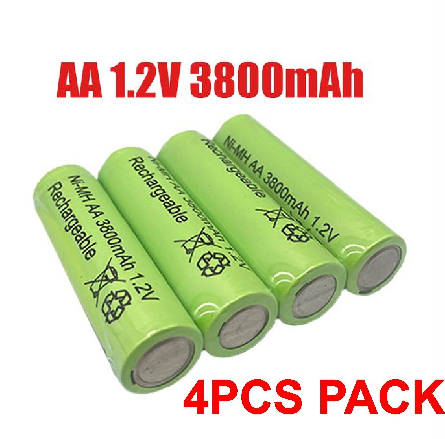 AA 1.2V Rechargeable Batteries – Pack of 4 Long-Lasting Ni-MH Batteries for Remotes, Toys & Electronics