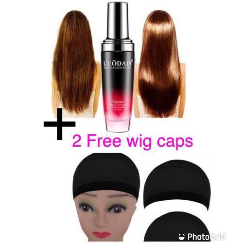 Luodais Human Hair Wig & Weave Repair Serum + Free Wig Caps.