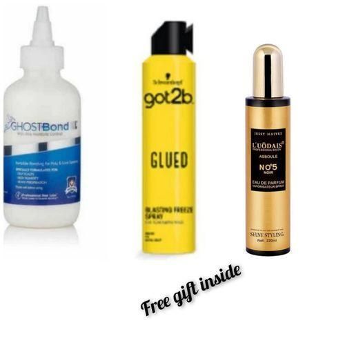 Got2B Wig Bonding Glue + Blasting Freeze Spray + Shine Styling Spray