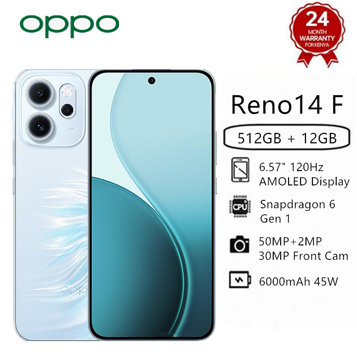 [Free Gift] Brand New OPPO Reno14 F 5G 512GB+12GB 6.57" 120Hz AMOLED 6000mAh 45W 50MP Camera Snapdragon 6 Gen 1 Android 15 Fingerprint Face Unlock Dual SIM Smart Phones oppo reno 14 14f