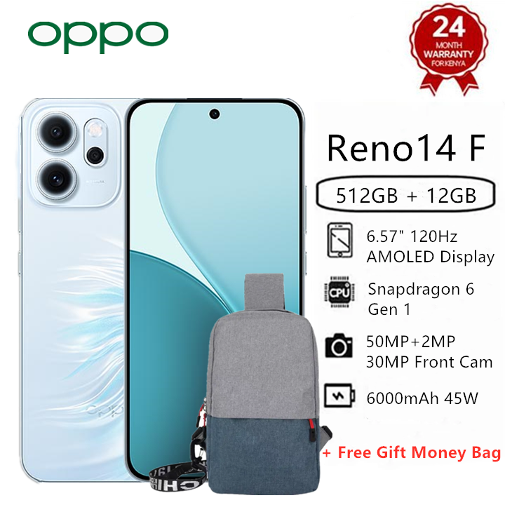 [Free Gift] Brand New OPPO Reno14 F 5G 512GB+12GB 6.57" 120Hz AMOLED 6000mAh 45W 50MP Camera Snapdragon 6 Gen 1 Android 15 Fingerprint Face Unlock Dual SIM Smart Phones oppo reno 14 14f