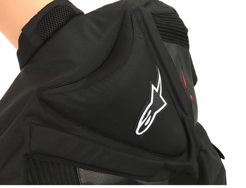 Motorcycle Auto Racing Suit Padded Breathable PU Leather Jacket with Inner Lining