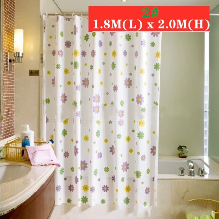 New arrival Modern simple curtain shower curtain bathroom with peva shower curtain send hook