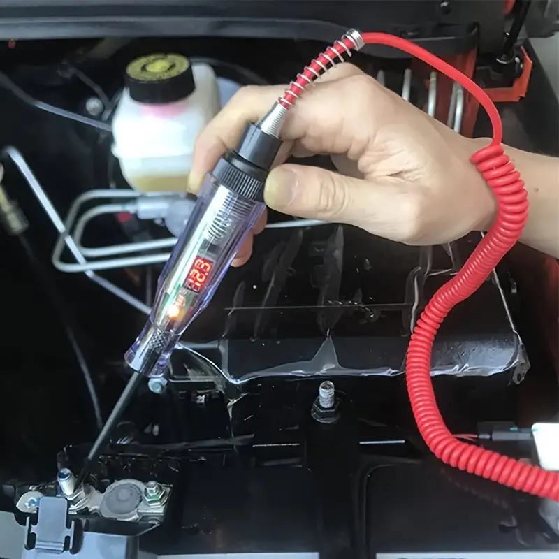 5V-90V Voltage Testing Pen Automotive Circuit Tester With Digital Display And Long Probe For Precise Voltage Measurement Used For Testing And Diagnosis Of Electrical Systems In Automobiles And Trucks