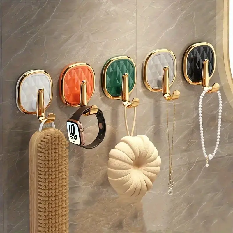 New Arrivals Light Luxury Adhesive Hook Wall-Mounted Hanger for Clothes Towels  And Robes - Easy Installation, Multi-Functional And Stylish