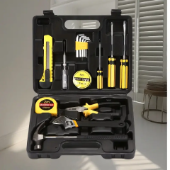 16-Piece Household Tool Set with Wire Crimpers and Iron Handles - Multifunctional Hand Tool Kit for Home Repair, Vehicle Maintenance & DIY Projects - Essential Hammer, Wrench & Screwdriver Combo