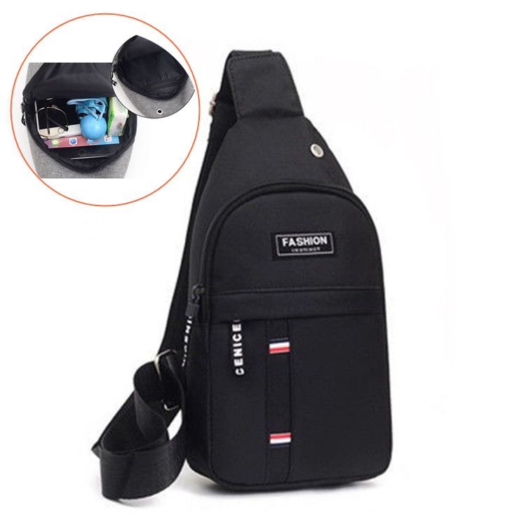 ​Men Fashion Multifunction Shoulder Bag Crossbody Bag On Shoulder Sling Bag Pack Messenger Pack Chest Bag For Male