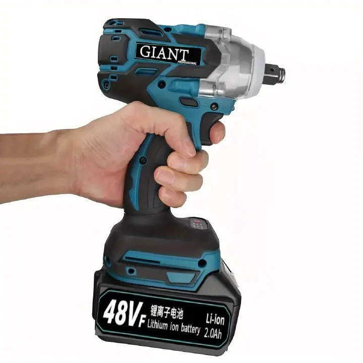 Newly arrived 21v 【High-power cordless impact wrench】 Brushless electric impact wrench gun, 3300 revolutions per minute, 1/2'' lithium-ion wrench, electric wrench  10-24mm metric socket.