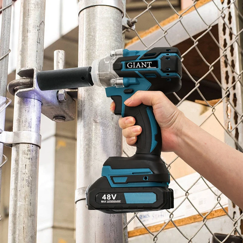 Newly arrived 21v 【High-power cordless impact wrench】 Brushless electric impact wrench gun, 3300 revolutions per minute, 1/2'' lithium-ion wrench, electric wrench  10-24mm metric socket.