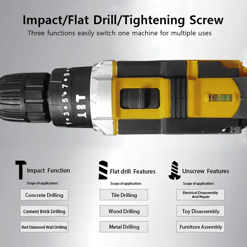 New Arrived 21V Household Electric Drill 38 Piece Set Three Functions