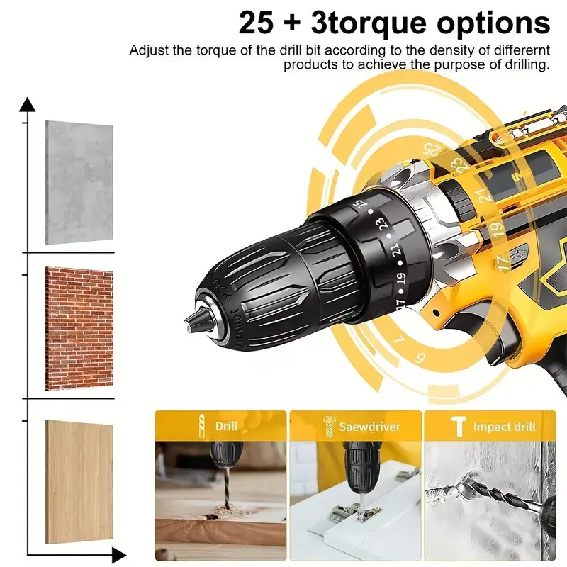 New Arrived 21V Household Electric Drill 38 Piece Set Three Functions