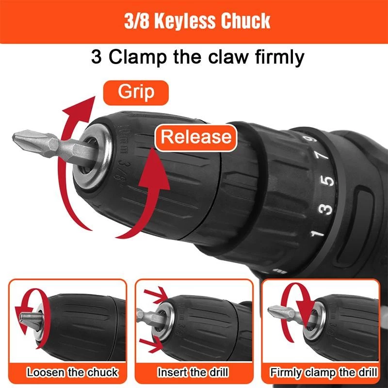 New products arrived! 21V household electric drill, 28-piece set, limited-time promotion. Can drill through wood, metal, ceramics, and plastics. Comes with EU plug accessories.