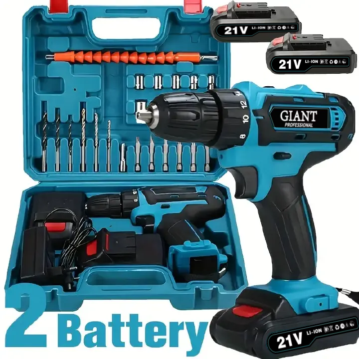 New Arrived 21V Household Electric Drill 38 Piece Set Three Functions
