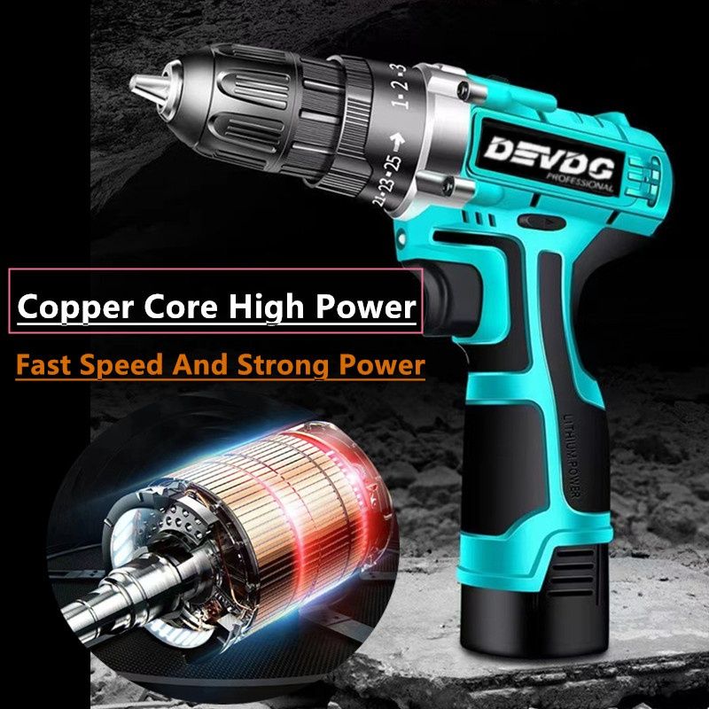 2025 New Upgraded 18650 Power Battery, 2000mAh 16.8V Industrial Grade Rechargeable Electric Drill, Multi-functional Lithium Battery Screwdriver, Electric Tools