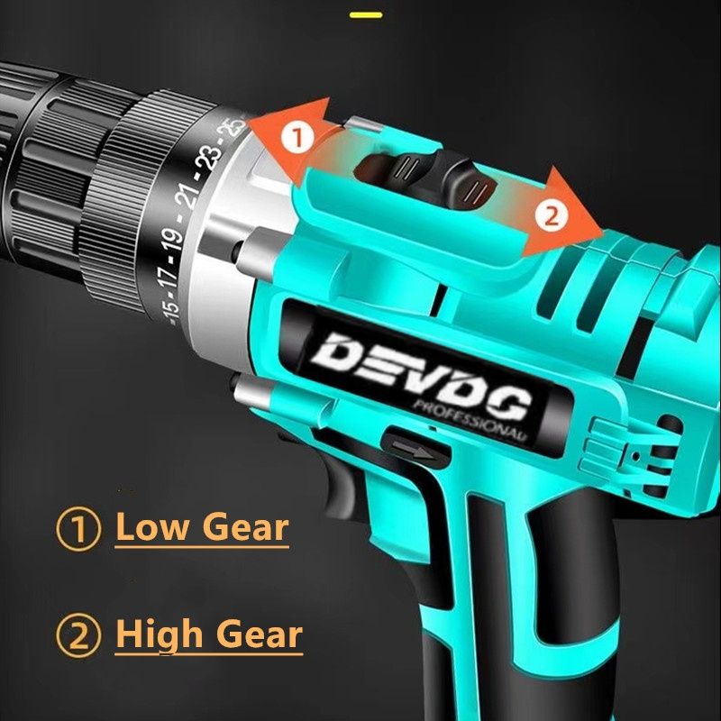 2025 New Upgraded 18650 Power Battery, 2000mAh 16.8V Industrial Grade Rechargeable Electric Drill, Multi-functional Lithium Battery Screwdriver, Electric Tools
