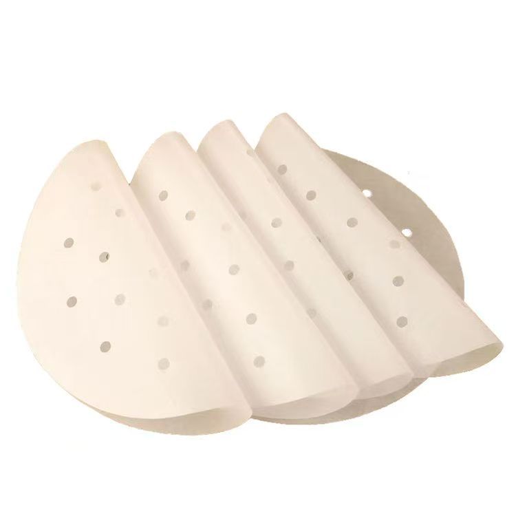 Food-grade heat-resistant steamer paper for buns and steamed buns, double-sided silicone oil paper, non-stick, 28cm, 50 pieces， oven paper