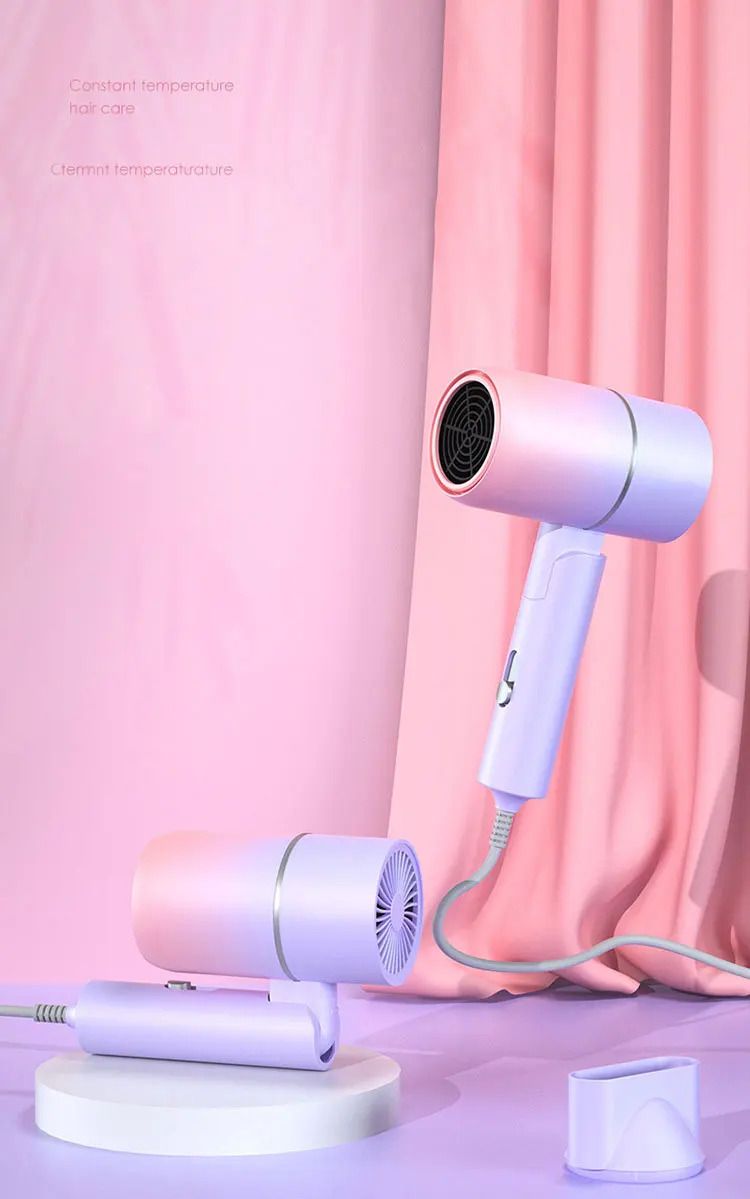 New Arrivals!!Rebune HD 20-04 blow dry with 2 years warrantyMIni Folding Hairdryer 220V-240V 750W with Carrying Bag Hot Air Anion Hair Care for Home Travel Hair Dryer Blow Drier Portable