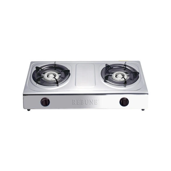 【Special offer】2 Burner Rebune RE-4-055 Table Top Gas Cooker with 1 year warranty High Quality Auto Ignition Gas Cooker Gas Cooker Two Double Burner.