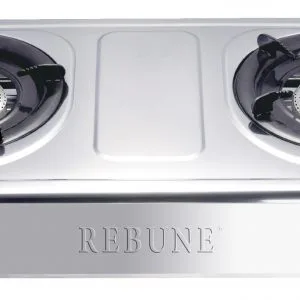 【Special offer】2 Burner Rebune RE-4-055 Table Top Gas Cooker with 1 year warranty High Quality Auto Ignition Gas Cooker Gas Cooker Two Double Burner.