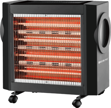 Rebune RE-7-073 Halogen Room Heater 2 heating settings Portable Quartz Heater 2400W with safety lock 2 years warranty  Powerful & Compact automatically shuts off Easy Controls