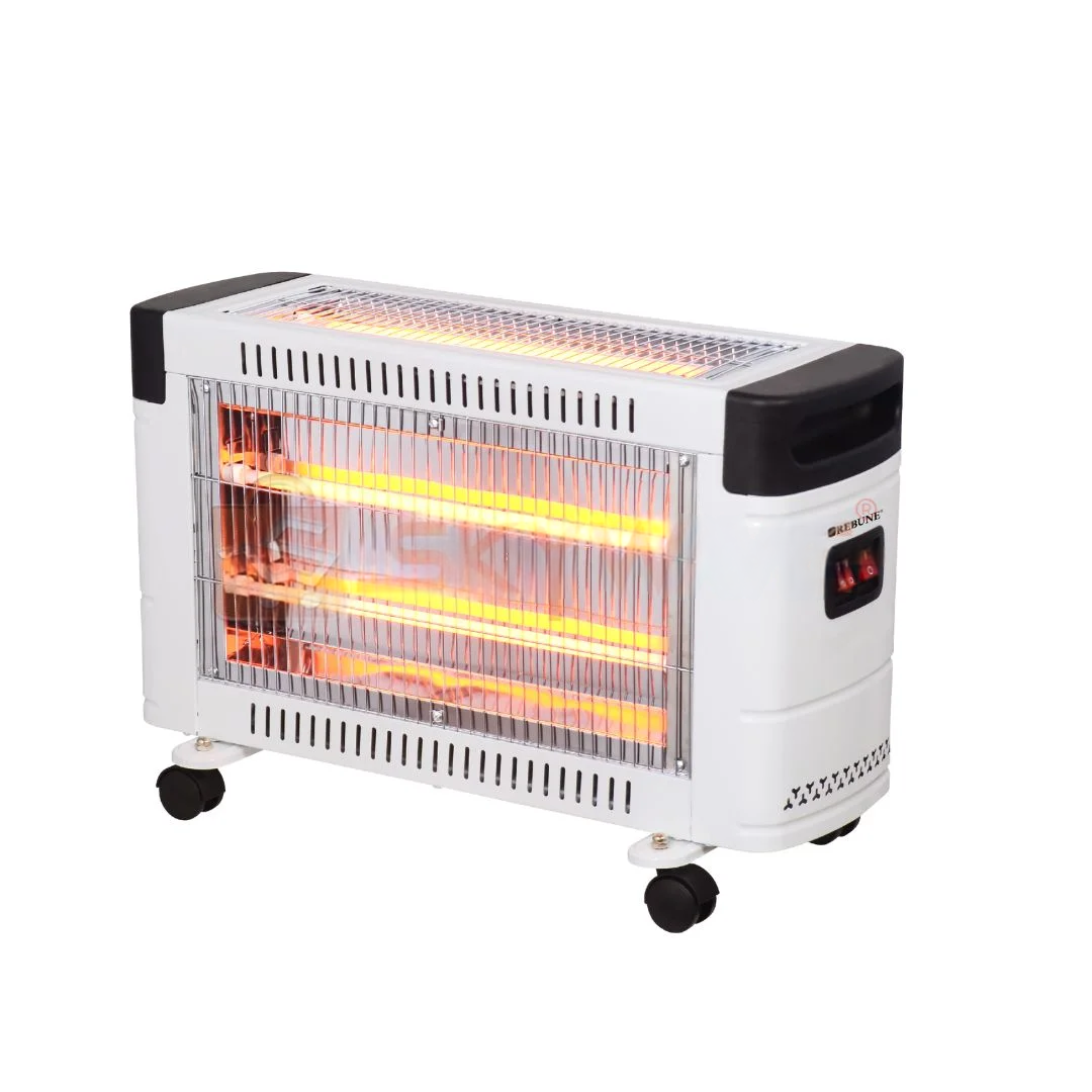 Rebune RE-7-078 Quartz Heater Halogen Room Heater 2 heating settings Portable Quartz Heater 1800W Powerful & Compact automatically shuts off Easy Controls (2 yrs warranty)