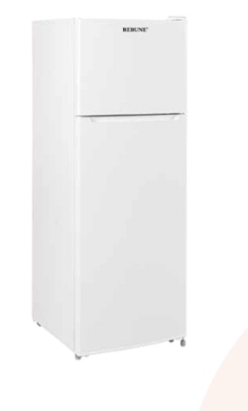 Rebune 280L Fridge Freezer RE-BCD-280 Energy Saving Double Door Refrigerator 220-240V 50HZ low noise interior lighting removable drawers with 1 year warranty