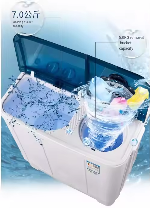 New Arrivals!!Rebune 8kgs Twin-tub Washing Machine RE-XPB80-E01 wash and spin top load washer with 1 year warranty