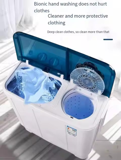 New Arrivals!!Rebune 8kgs Twin-tub Washing Machine RE-XPB80-E01 wash and spin top load washer with 1 year warranty