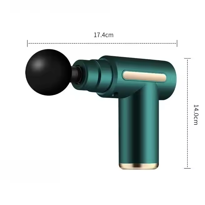 HB Massage Gun MG231801 Percussion Deep Tissues Muscle Massager Gun with 6 Speeds Type-C Charging 35DB Ultra Quiet Portable Electric Handheld Body Massager for Back Neck Pain Relief