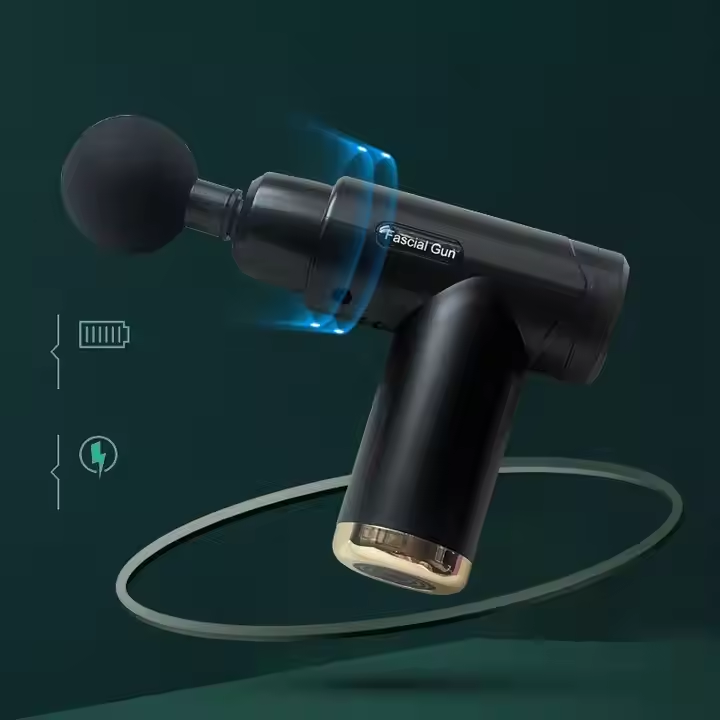 HB Massage Gun MG231801 Percussion Deep Tissues Muscle Massager Gun with 6 Speeds Type-C Charging 35DB Ultra Quiet Portable Electric Handheld Body Massager for Back Neck Pain Relief