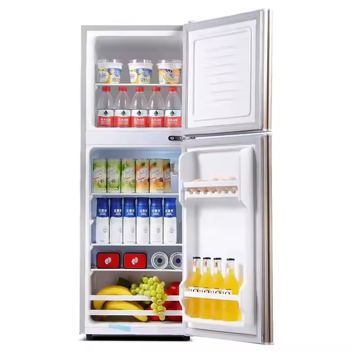 Rebune 138L Fridge Freezer RE-BCD138 Energy Saving Double Doors Refrigerator 220-240V 50HZ with 1 year warranty