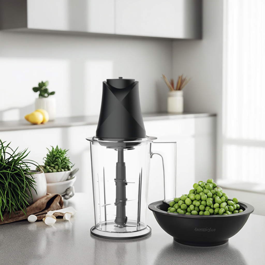 Rebune RE-2-086 Electric Food Chopper 2L Capacity 2 Speed ​​Levels 500W  Multifunctional Kitchen Mincer For Fruits Vegetables Meat Onion Nut Garlic Baby Food Process Grinder Seasoning Spice