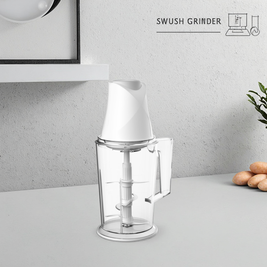 Rebune RE-2-086 Electric Food Chopper 2L Capacity 2 Speed ​​Levels 500W  Multifunctional Kitchen Mincer For Fruits Vegetables Meat Onion Nut Garlic Baby Food Process Grinder Seasoning Spice